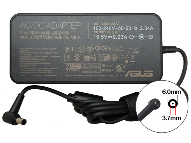 Asus 19.5V 9.23A 180W Tip:6.0*3.7mm Power Supply Adapter Charger