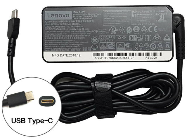Lenovo 100e Chromebook Gen 4 Power Supply Adapter Charger
